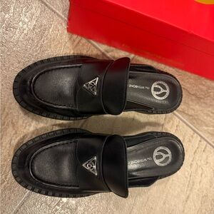 Browns Wishbone Collection Raquel leather slip on loafers 6.5 24cm